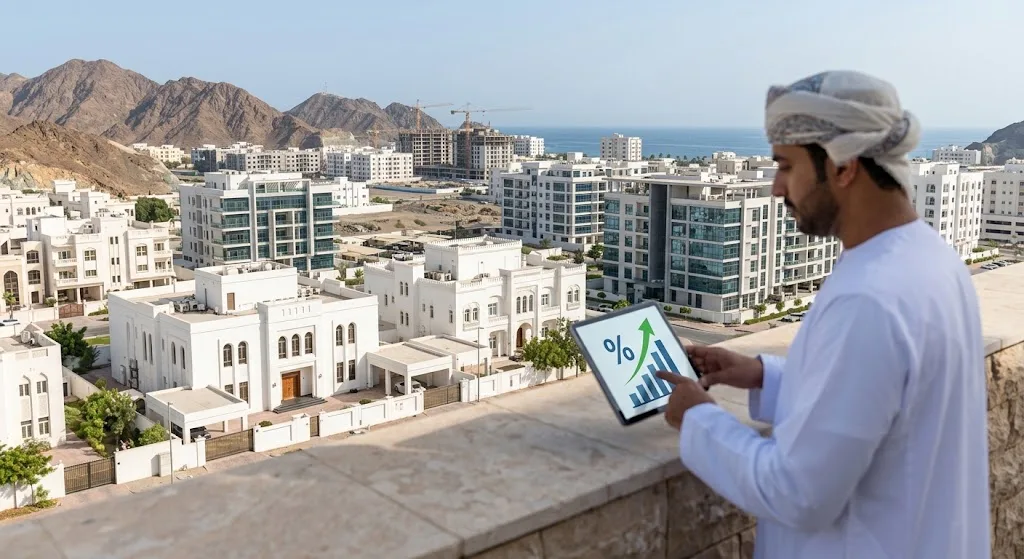 Oman's Real Estate Price Index Rose 15.9% in Q1 2026 — What the NCSI Data Actually Shows
