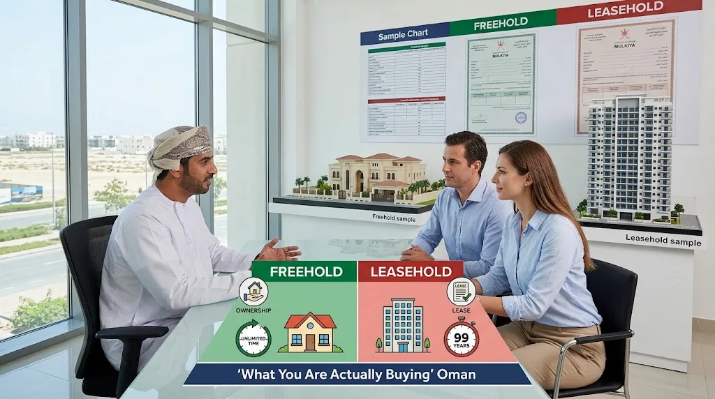Freehold vs Leasehold in Oman: What You Are Actually Buying