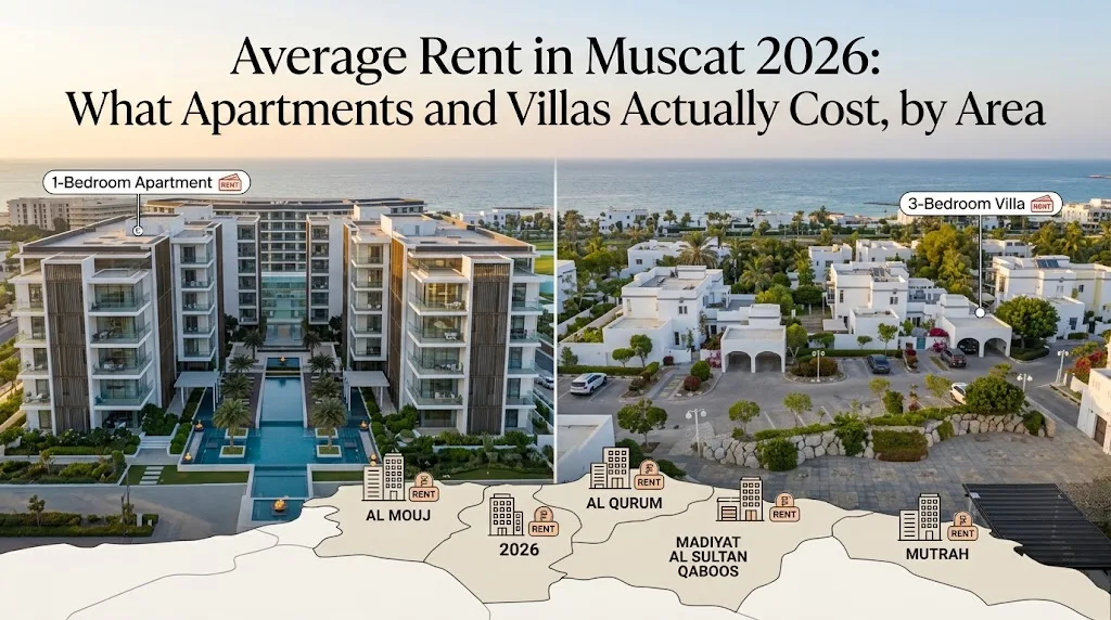 Average Rent in Muscat 2026: What Apartments and Villas Actually Cost, by Area